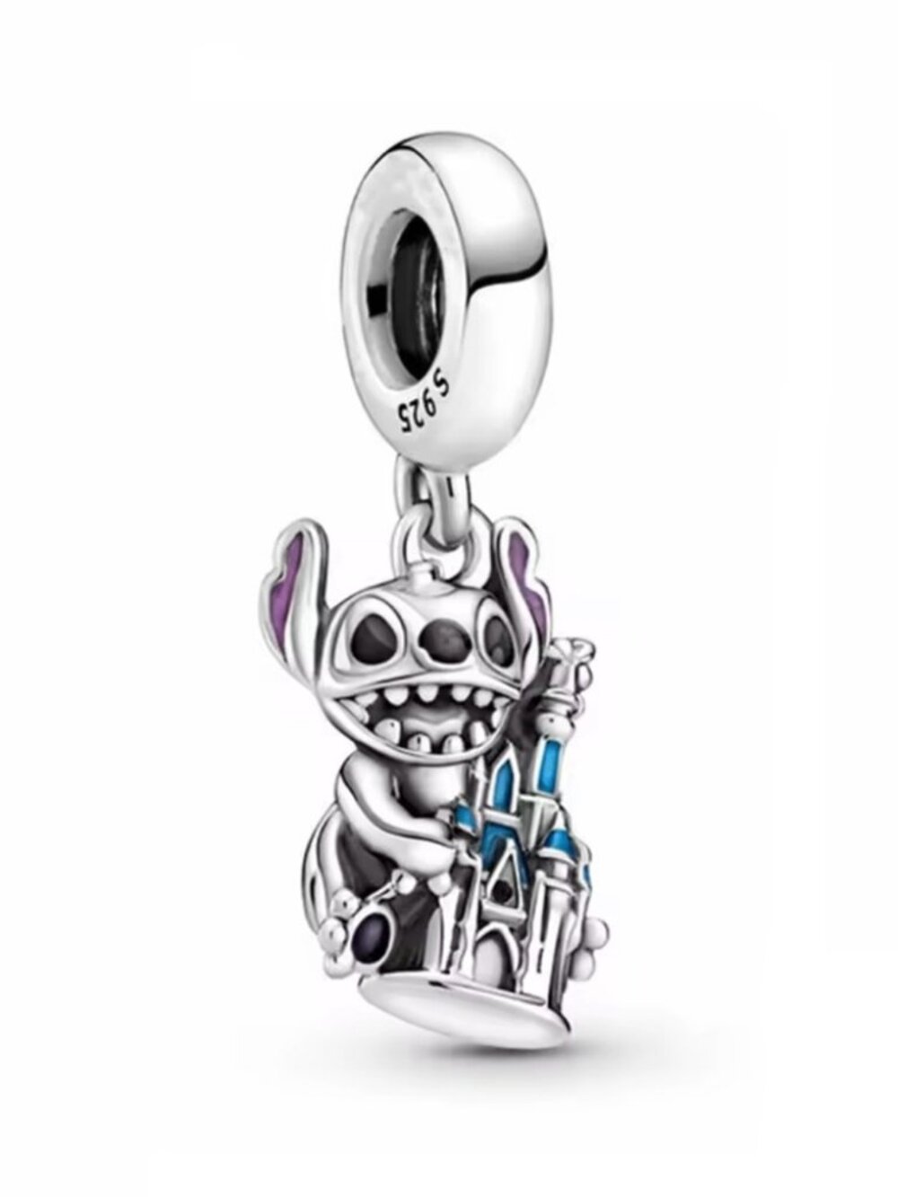 New Pandora Stitch Cinderella Castle Dangle Charm